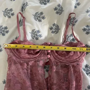 Out From Under Cherie Sheer Lace Babydoll Cami Rose‎ Pink Small thumbnail 8