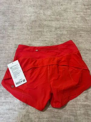 Lululemon Speed Up shorts 4” size 4 carnation red brand new thumbnail 5