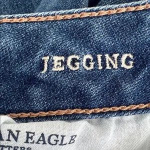 American Eagle Outfitters Blue Skinny Jeans with Distressed Details thumbnail 12