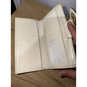 Vintage Coach Turnlock Slim Envelope Wallet‎ Patent Leather Ivory NOS READ Y thumbnail 10
