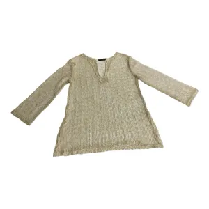 LA BLANCA By Rod Beattie Gold Mesh Net Swim Cover Up gold color size M thumbnail 7