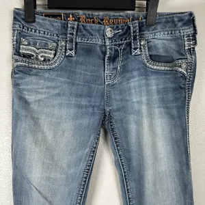 Rock Revival Admeta Boot Jeans Womens 28 Medium Wash‎ Low Rise Contrast Stitch thumbnail 2