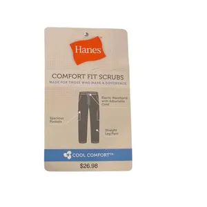 Hanes Scrub Pants Womens Size M Navy Blue Straight Leg Cargo Drawstring NWT thumbnail 5