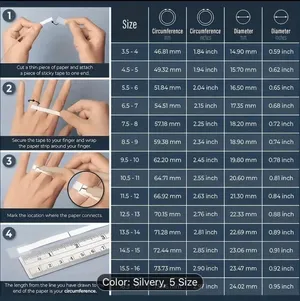 Elegant Promise Ring Inlaid Shining Evening Party Silver Ring thumbnail 4