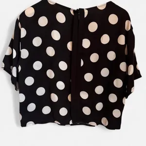 MNG Casual Mango Black & White Polka Dot Blouse Size M Workwear thumbnail 2