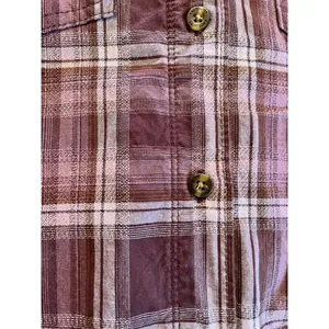 WOMENS CARHARTT PURPLE PLAID LONG SLEEVE SHIRT Large 12 14 thumbnail 2