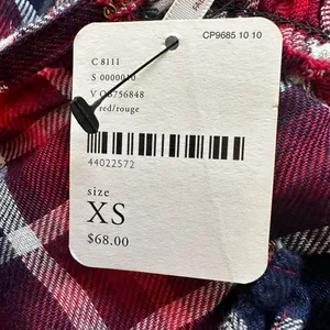 Free People Charlie ruffle plaid top NWT size XS thumbnail 7
