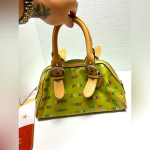 Vintage Y2K XOXO Mini Handbag – Green Logo‎ Print with XOXO Charms thumbnail 2