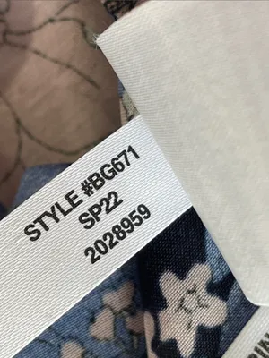 J. Crew Navy Floral Puff-Sleeve Square Neck Top thumbnail 7