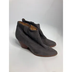 Frye Sacha Moto Shootie Women 9.5 Grey Good Leather Western Ankle Boot 3471724 thumbnail 4