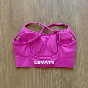 Levate Crop Top Sports Bra Size Est XS Pink thumbnail 2