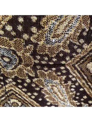 Cashmere EUC Women's Gold Black Scarf from Prague 90% Cashmere 10% Silk thumbnail 4