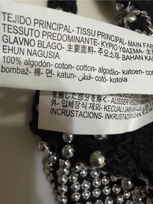 Zara Black/Silver Beaded Mini Tote Black thumbnail 6