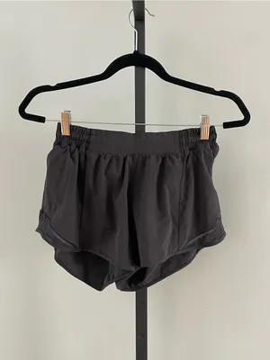 Lululemon Black Hotty Hot Low Rise Short Size 8 Tall thumbnail 3