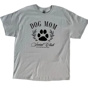 Gildan Dog Mom Social Club X-Large Women’s Ice Gray T-Shirt Short Sleeve thumbnail 2