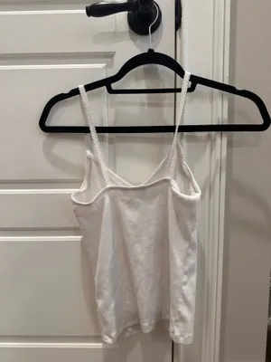 Aritzia Tank Top White Ribbed  thumbnail 2