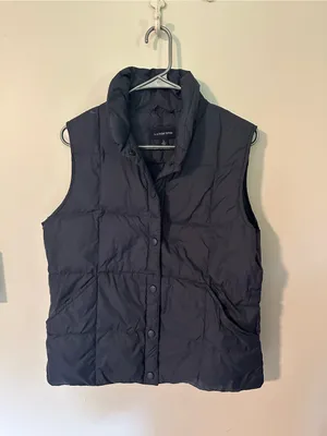 Land’s end down fill puffer vest navy small thumbnail 2