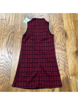 Dance & Marvel NWT red and black plaid sleeveless dress size S thumbnail 4
