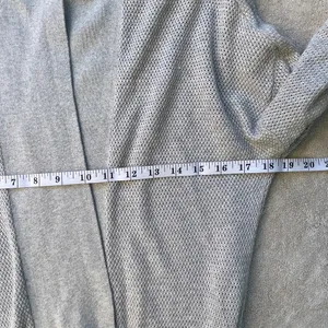 Aritzia Wilfred Gray Open front Knit Cardigan Silk Cotton Cashmere Minimalist XS thumbnail 9