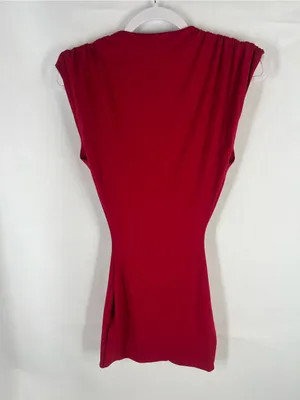 Mars The Label Red Draped Shoulder Mini Dress UK 4 / US 0 thumbnail 7