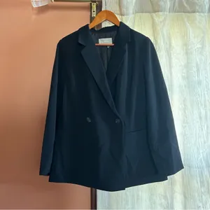 Everlane The Drapey Blazer Oversized Black Career Suit Jacket $198 NEW Size 6‎ thumbnail 5