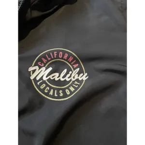 Brandy Melville Black Full Zip Hooded Windbreaker California Malibu Unisex thumbnail 3