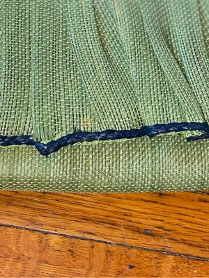 NWT Mud Pie Green Pleated Card Holder with Navy Trim thumbnail 7