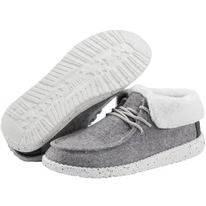 Hey Dude Britt Womens Faux Fur Lined Slip On Shoes Gray Cozy Casual‎ - Size 8 thumbnail 2