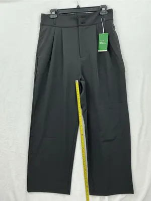 NWT HALARA Black High-Rise Wide-Leg Trousers 1183 thumbnail 4
