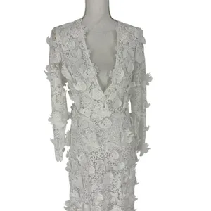 LoveShackFancy Sylvester Bridal‎ Lace Gown White Size 4 NWT thumbnail 8