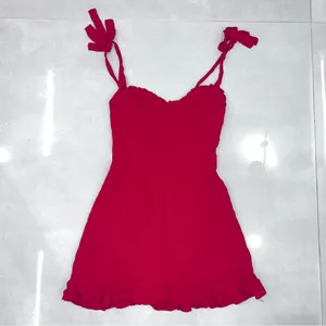 Reformation Christine Dress in Lipstick thumbnail 8