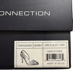 French Connection Studded d'Orsay Heels 6.5 Forever Cement NIB thumbnail 4