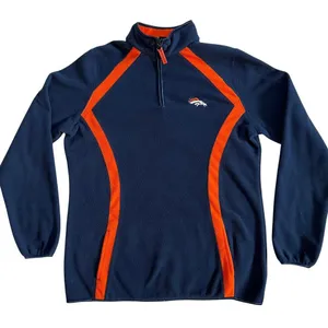 NFL Team Apparel Denver Broncos Pullover Fleece Sweater Womens Large Quarter Zip thumbnail 1