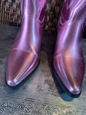 Metallic Pink Rock n Roll Cowgirl Boots Size 8 thumbnail 4