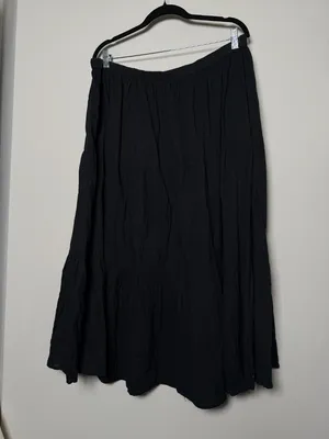 Black Y2K Maxi Peasant Tier Skirt thumbnail 1