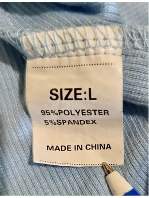 Blue Ribbed Tank Top Women’s L with Front Snap Buttons thumbnail 3