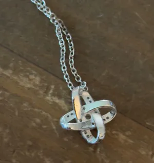 Silver tone eternal star pendant necklace thumbnail 5
