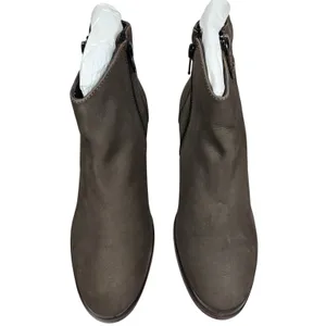 Diba Womens Taupe Sequoia Suede Leather Block Stack Heel Booties‎ 8.5 thumbnail 2