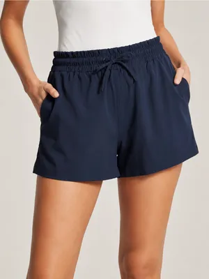 Mondetta Performance Luxury Navy Pull On Stretch Shorts L Travel Athleisure thumbnail 1