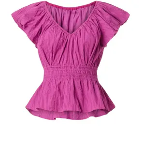 Marie Oliver- Lydia Pink Ruffled Top Size Small thumbnail 4