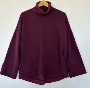 Athleta Kozy Karma Funnel Neck in Purple Grape thumbnail 2