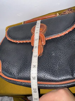 Vintage Dooney & Bourke Black pebble with brown Leather cross body bag thumbnail 11