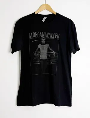 Next Level Apparel Morgan Wallen Concert Tour Graphic T-Shirt Black Size Large thumbnail 1