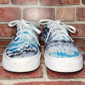 Pre-Owned Vans Doheny Blue Tie Dye Casual Skate Shoes Sneakers Size 8 508731 thumbnail 2
