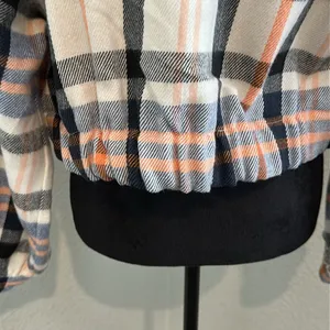 Plaid Flannel Cropped Jacket thumbnail 5