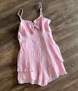 Purple lilac ruffle romper Size XS thumbnail 1
