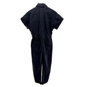 Free People Marci Denim Jumpsuit M Iron Black Utility Coverall Boiler Suit Work thumbnail 7