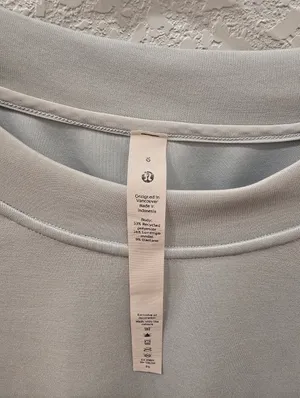 Lululemon Softstreme Perfectly Oversized Cropped Crew Sheer Blue 6 thumbnail 4