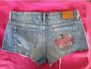 Aeropostale x Coca-Cola | Distressed Denim Graphic Shorts | Size 10 thumbnail 3