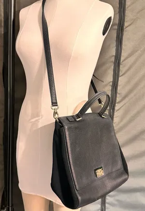 Kate Spade Crossbody Handbag Leather Tote Black Satchel Shoulder Bag thumbnail 1